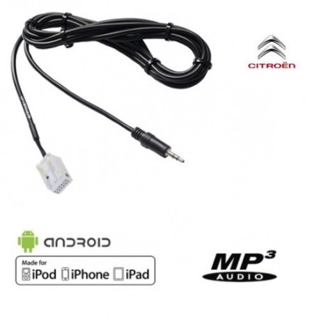 cable auxiliaire CITROEN C4 RD4 12PIN aux jack autoradio origine