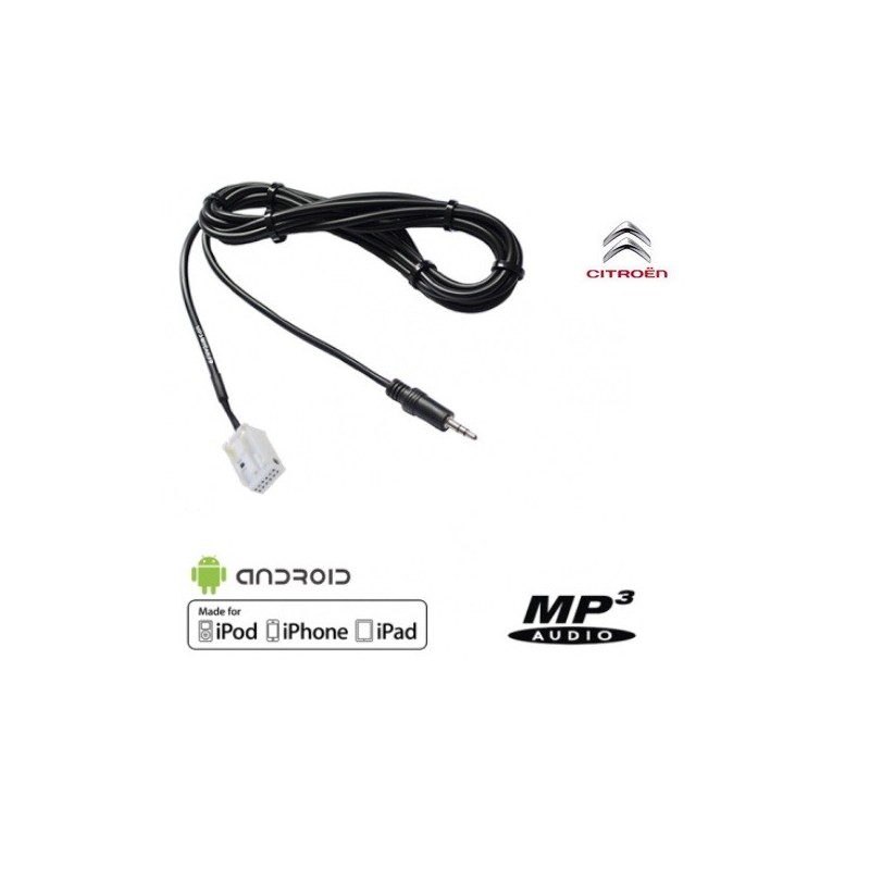 Cable Auxiliaire MP3 pour Autoradio d'origine Citroen