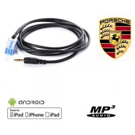 Cable Auxiliaire pour autoradio d'origine Porsche CDR+22 CDR+32