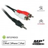 Cable auxiliaire RCA pour vehicule Peugeot et citroen