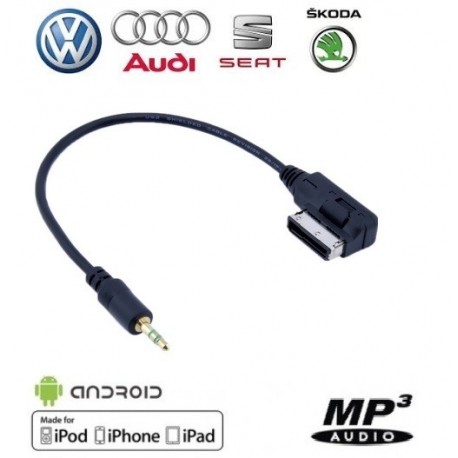 Cable auxiliaire 3.5mm MDI pour vehicule Audi VW Skoda Seat