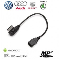 Cable USB pour autoradio MMI véhicule Audi VW Skoda Seat