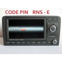 Recuperation Code Pin pour autoradio GPS RNS-E Audi A3 S3 A4 A6 TT R8
