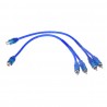Adaptateurs Y Splitter RCA 1 femelle vers 2 males