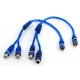 Adaptateurs Y Splitter RCA 1 Mâle Vers 2 Femelles