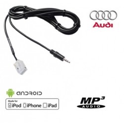 Cable Auxiliaire MP3 pour Autoradio 12Pin Audi A3 A4 TT R8