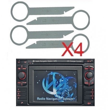 Clés Démontage Autoradio VW Volkswagen MFD