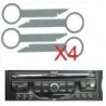 Clefs extraction demontage pour autoradio Peugeot Wip-Nav