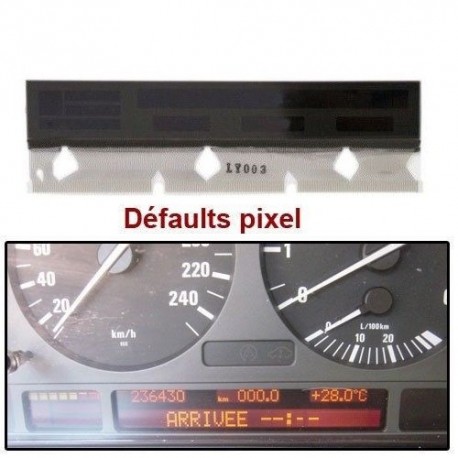 ECRAN LCD complet pour compteur odb BMW E38 E39 X5 Avec Nappe