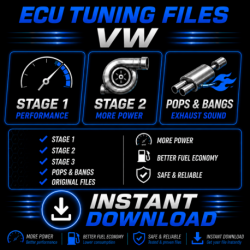 VOLKSWAGEN Fichiers Chip Tuning ECU Cartographie Reprogrammation Stage 1, 2, 3