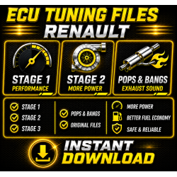 Renault Fichiers Chip Tuning ECU Cartographie Reprogrammation Stage 1, 2, 3
