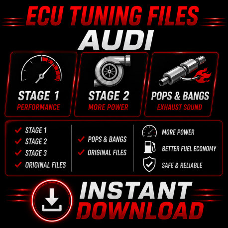 Audi Fichiers Chip Tuning ECU Cartographie Reprogrammation Stage 1, 2, 3