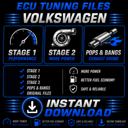 Volkswagen Fichiers Chip Tuning ECU Cartographie Reprogrammation Stage 1, 2, 3
