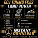 LAND ROVER Fichiers Chip Tuning ECU Cartographie Reprogrammation Stage 1, 2, 3