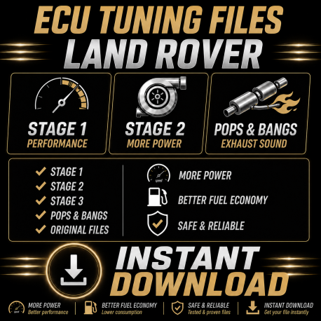 LAND ROVER Fichiers Chip Tuning ECU Cartographie Reprogrammation Stage 1, 2, 3