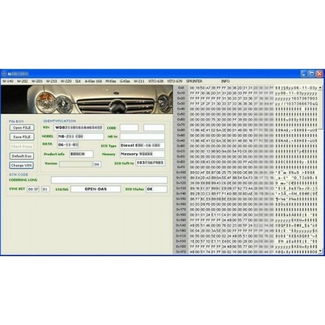 Mercedes Benz ECU Editor Clear Virginize MB ECU Software