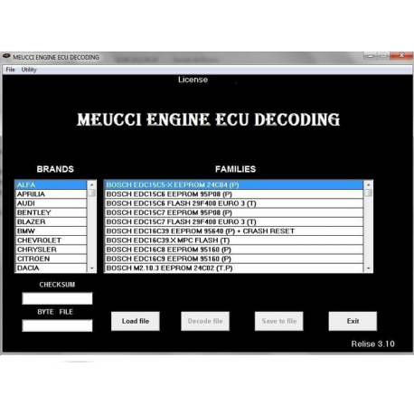 Software Meucci 3.1 Reset Remove Immo OFF ecu software immo software