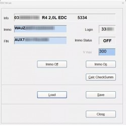 EDC16 eeprom calc VAG logiciel immo off / Vmax remover