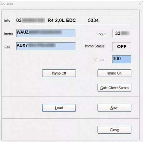 EDC16 eeprom calc VAG logiciel immo off / Vmax remover