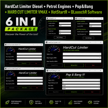 Hardcut Limiter Pop & Bang Qluncher Vmax HotStart Diesel And Petrol 6+1