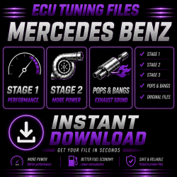 Mercedes Benz Fichiers Chip Tuning ECU Cartographie Reprogrammation Stage 1, 2, 3