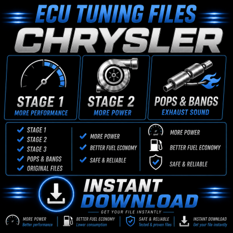 CHRYSLER Fichiers Chip Tuning ECU Cartographie Reprogrammation Stage 1, 2, 3