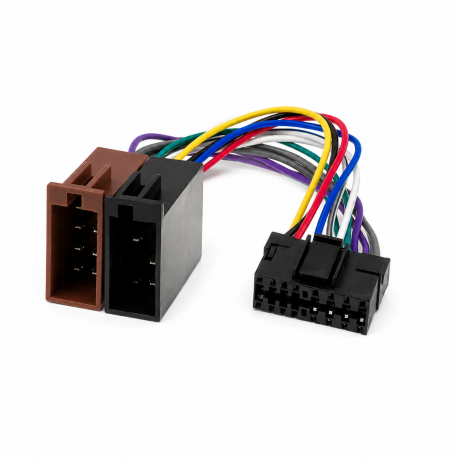 Câble Faisceau ISO Pour Autoradio JVC 16 Pins 12 x 30 mm