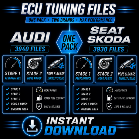 Pack ECU Audi, Volkswagen, SEAT & Skoda - ORI, Stage 1, Stage 2 & Stage 3