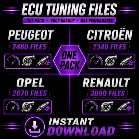 Pack ECU Peugeot, Citroën, Opel & Renault - ORI, Stage 1, Stage 2 & Stage 3