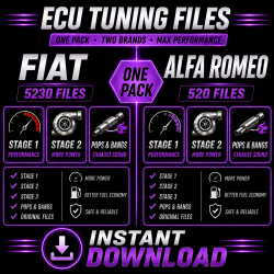 Pack ECU Fiat & Alfa Romeo - Cartographies ORI, Stage 1, Stage 2 & Stage 3