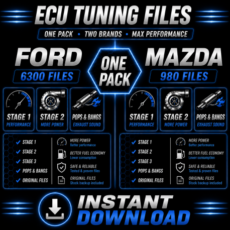 Pack ECU Ford & Mazda - Cartographies ORI, Stage 1, Stage 2 & Stage 3